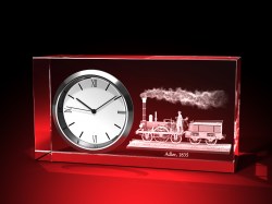 Adler - Uhr, Glas eckig – GLASFOTO.COM